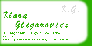 klara gligorovics business card